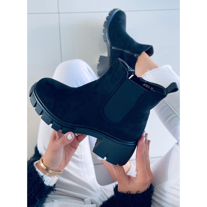 Botas Chelsea femininas Aime Black preto 2