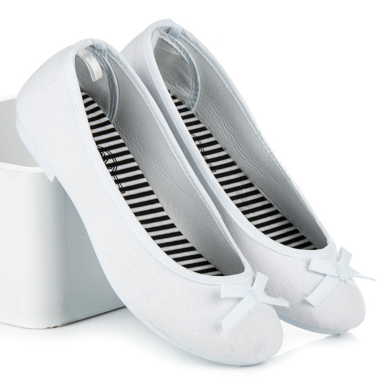 New Age Bailarinas esportivas com laço branco 2