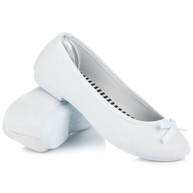 New Age Bailarinas esportivas com laço branco 1
