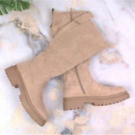 Botas femininas com isolamento bege workery eVento EVE369B 1