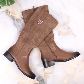 Botas quentes de mulher castanhas Jezzi JEZ367B marrom 1