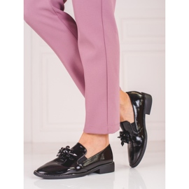 Lords de camurça Shelovet feminino com enfeite preto 1