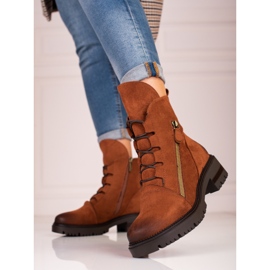 W. Potocki Bolsas femininas de camurça Potocki castanho 1