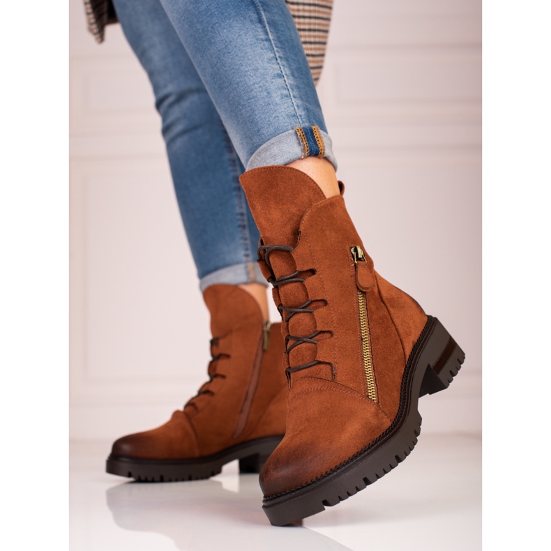 W. Potocki Bolsas femininas de camurça Potocki castanho 1