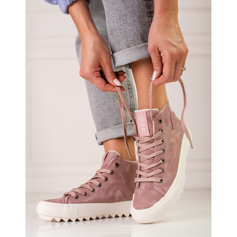 Tênis feminino Big Star EE274113 rosa 1