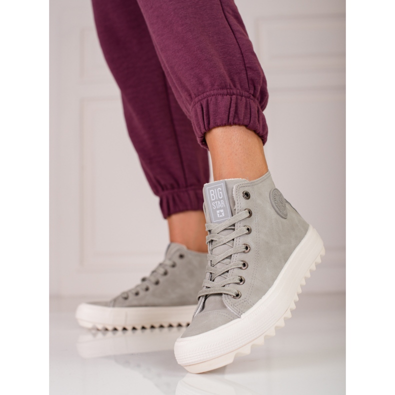 Tênis feminino Big Star EE274114 cinza 1