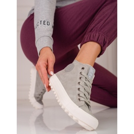 Tênis feminino Big Star EE274114 cinza 2