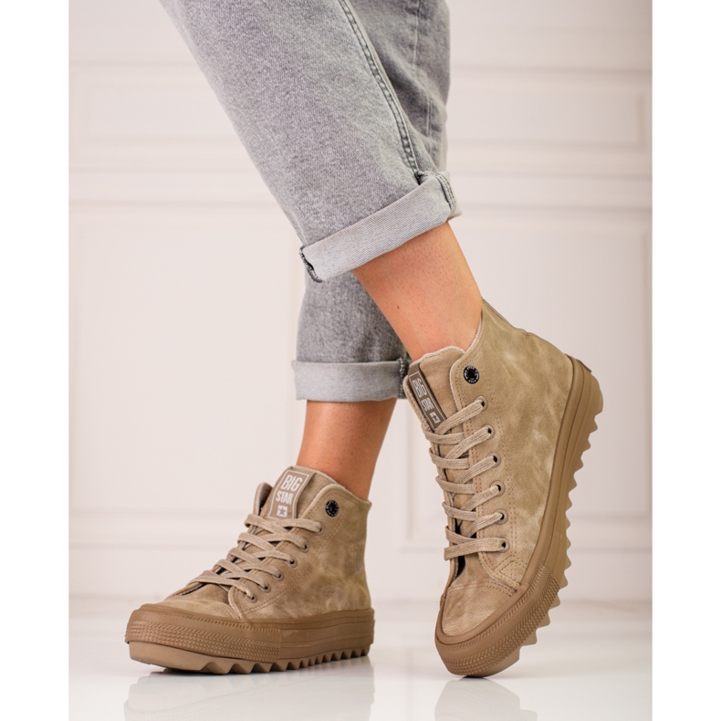 Tênis feminino Big Star EE274071 bege 1