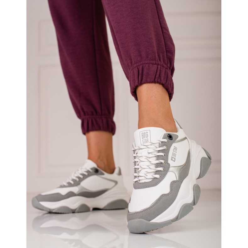 Tênis feminino Big Star KK274384 branco 1