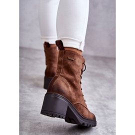 Vinceza Botas quentes femininas com salto alto marrom Grethe 2