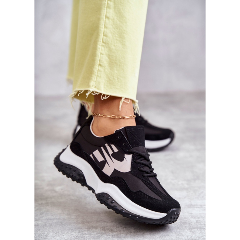 Vinceza Tênis esportivo feminino amarrado Tolea preto 1