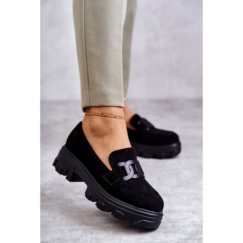 Vinceza Sapatos de camurça femininos na plataforma Janne preta preto 1