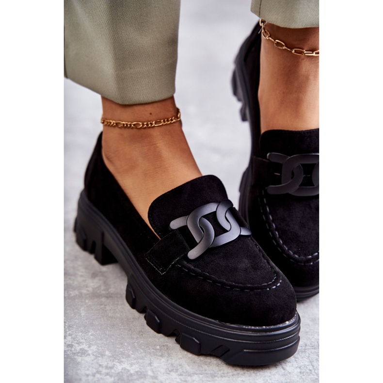 Vinceza Sapatos de camurça femininos na plataforma Janne preta preto 2