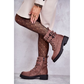 Botas quentes de camurça feminina marrom claro prata castanho 2 Botas quentes de camurça feminina marrom claro prata castanho 2