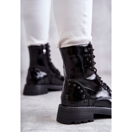 PJ1 Botas Lacadas Com Pregos Palmira Preta preto 2