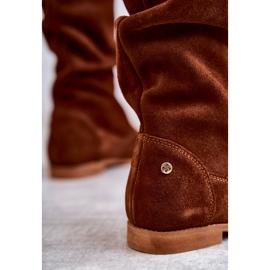 Botas Femininas de Camurça Maciejka 05057-29 Vermelha marrom 2