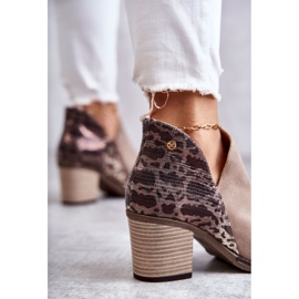 Botas de couro femininas de salto alto Maciejka Beige 04492-43 bege castanho 2