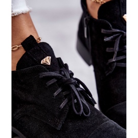 Bota de camurça Bota com laço Nicole 2781 Preto 2