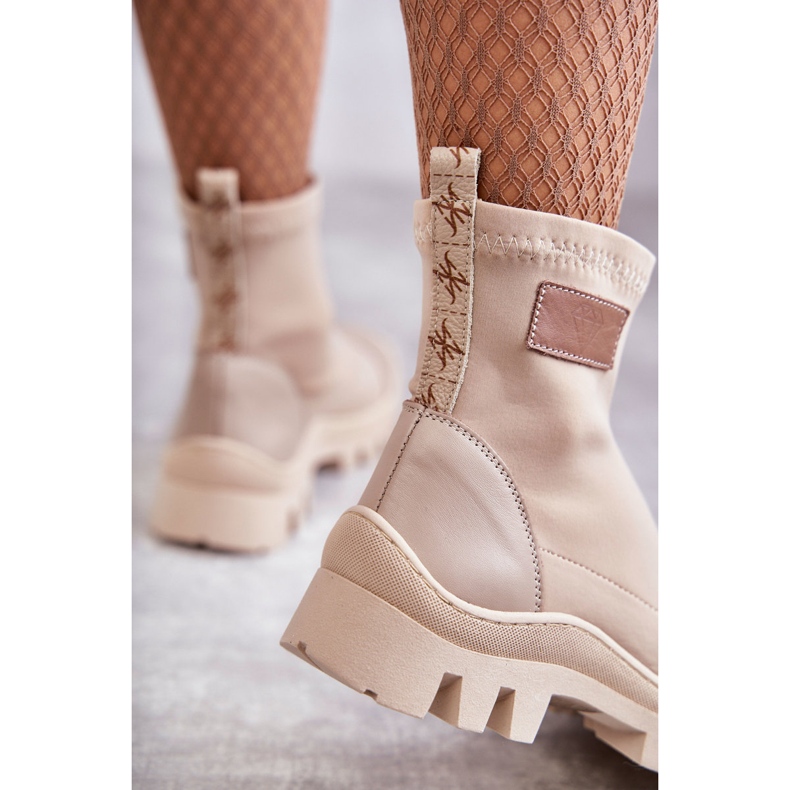 Botas de tecido de mulher Nicole 2703 Bege 2
