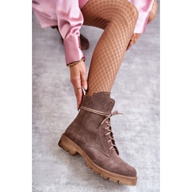 Botas de camurça com fecho Nicole 2754 Castanho 1