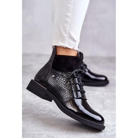 Vinceza Botas Lacadas Quentes em Lacado Preto Cathrine 2