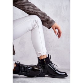 Vinceza Botas Lacadas Quentes em Lacado Preto Cathrine 1