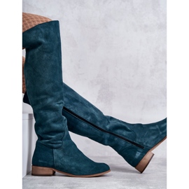 PA2 Botas rasas femininas verde Isolde 2