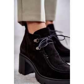 Botas femininas de camurça amarradas pretas Marianne preto 2