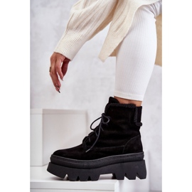 Botas de camurça com amarração preta Elisabeth preto 1