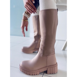 Botas femininas Grande Khaki bege 2 Botas femininas Grande Khaki bege 2