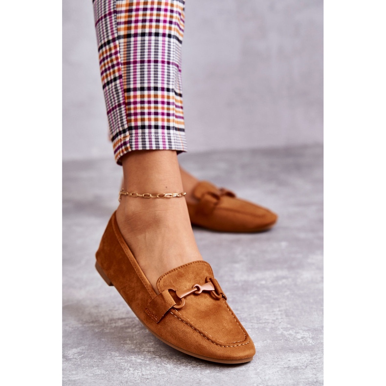 Mocassim de camurça com decoração Camel Santi marrom 1