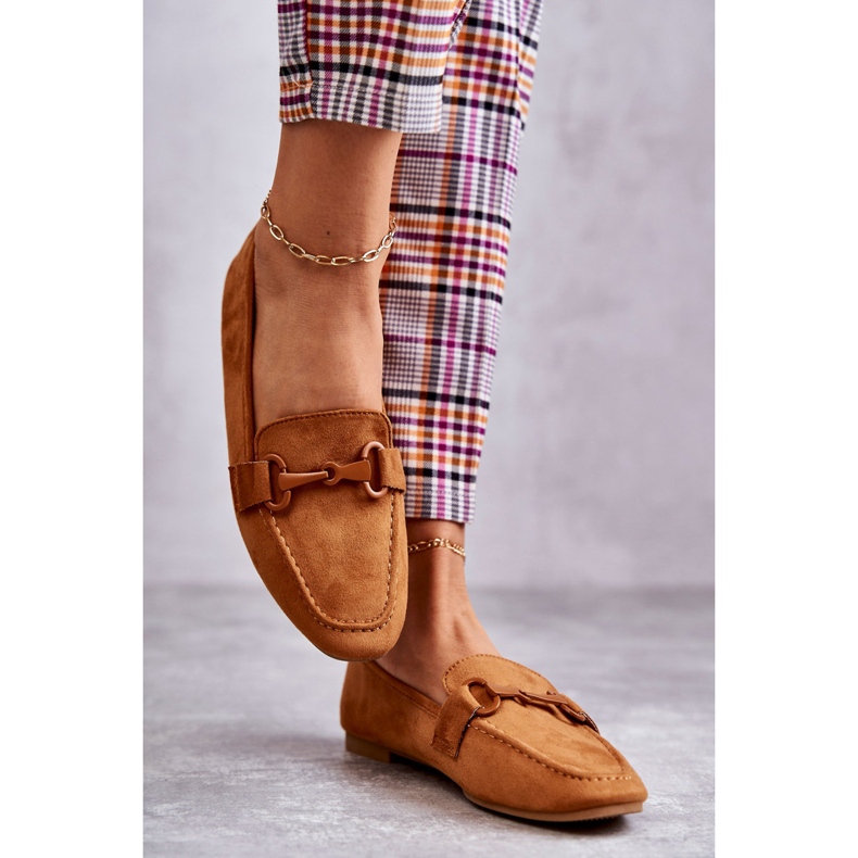 Mocassim de camurça com decoração Camel Santi marrom 2