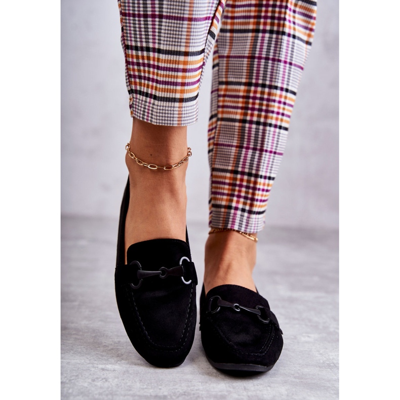 FB2 Mocassins de camurça com decoração preta Santi preto 2