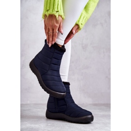 Botas de neve quentes de mulher azul marinho Mezyss 2