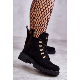 S.Barski Botas femininas clássicas de camurça preta Telma preto 1