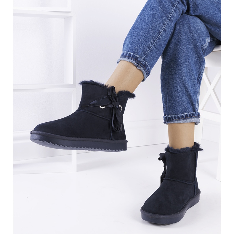 Botas de neve azul marinho com laço Lachance 1 Botas de neve azul marinho com laço Lachance 1