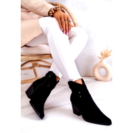 S.Barski Botas de cowboy femininas de camurça pretas Devon preto 3