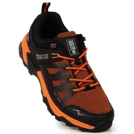 Sapatos desportivos de trekking Big Star preto e laranja para homem 1