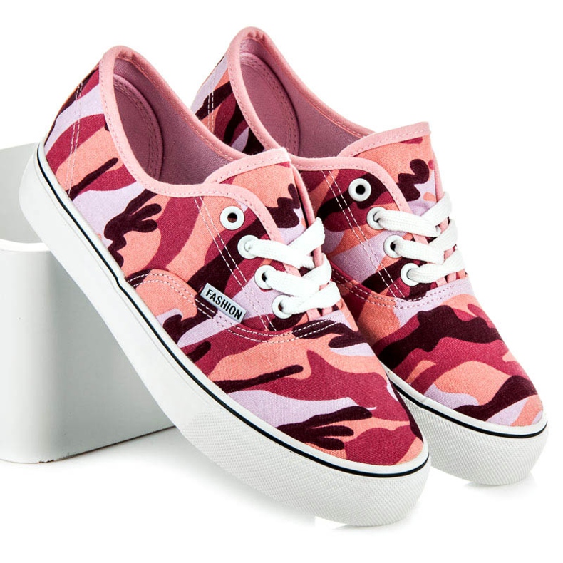 L&H Tênis camuflado com cadarço multicolorido 1