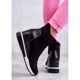 Vinceza Tênis de cunha preto Rita 2