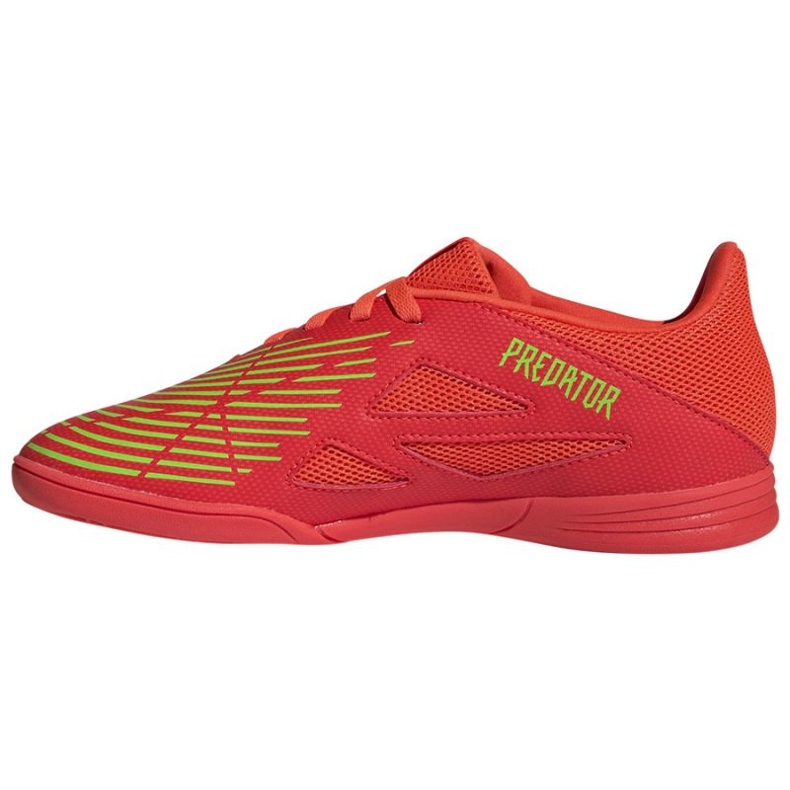 Chuteiras de futebol Adidas Predator Edge.4 In Jr GZ6014 vermelho laranjas e vermelhos 1