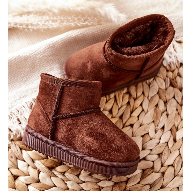 FR1 Botas aquecidas para crianças Botas de neve marrom Gooby 3
