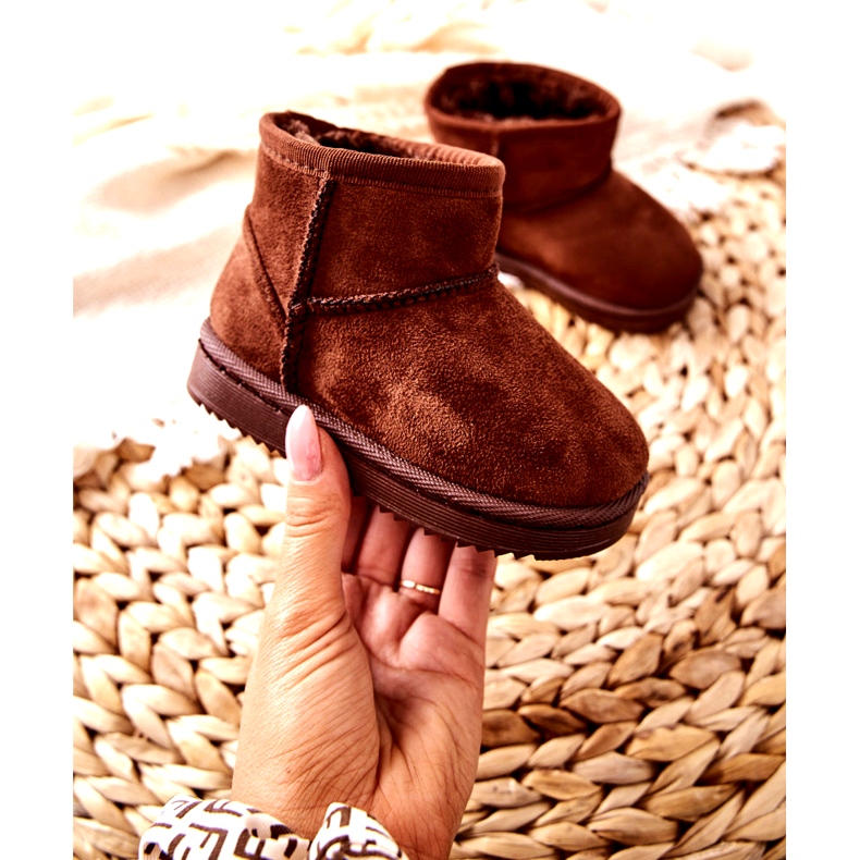 FR1 Botas aquecidas para crianças Botas de neve marrom Gooby 4