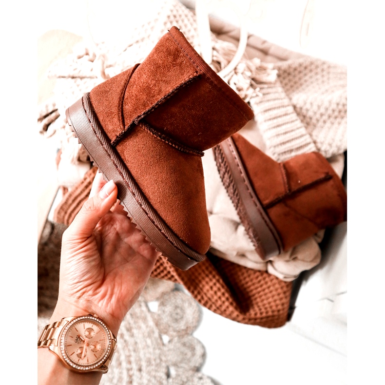 FR1 Botas aquecidas para crianças Botas de neve marrom Gooby castanho 1