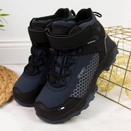 Botas de neve para menino, American Club, azul marinho, impermeáveis 2