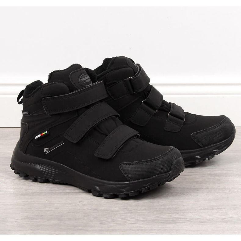 Tênis masculino de trekking American Club preto com isolamento à prova d'água 2