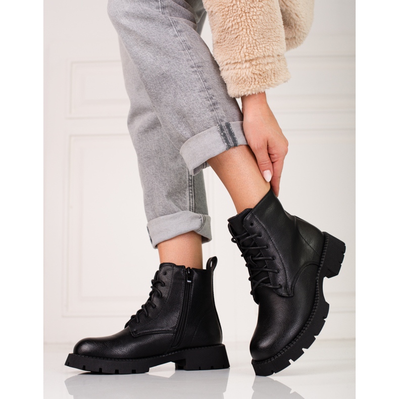 Bolsas femininas clássicas Shelovet com cadarço preto 1