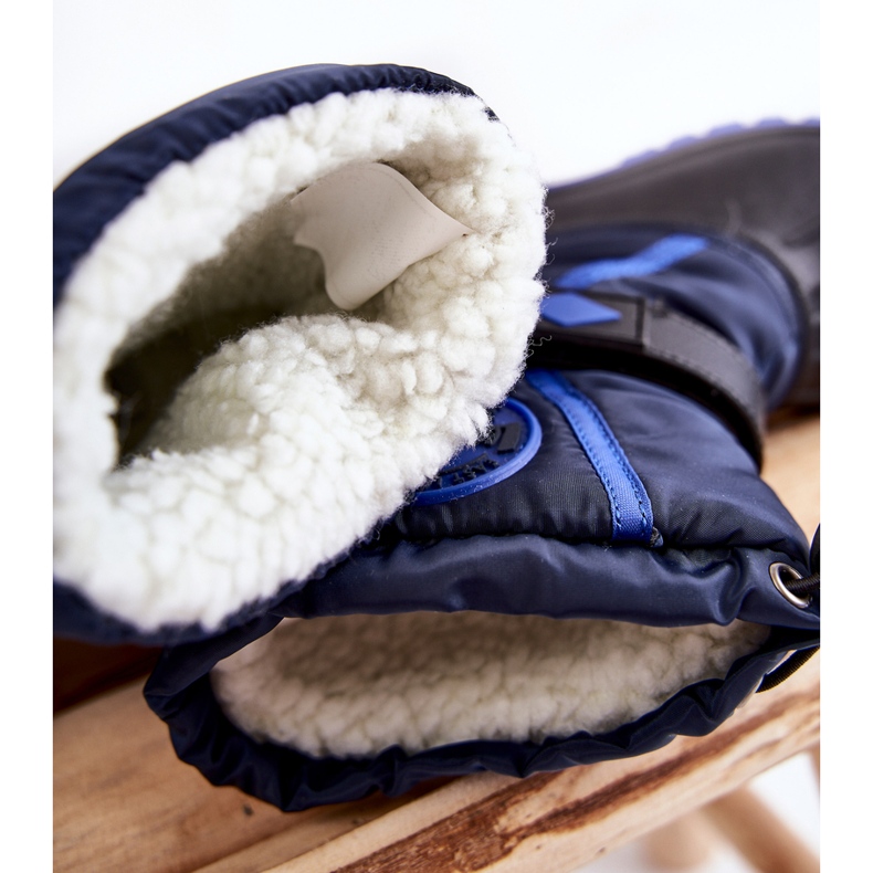 Botas de neve quentes para crianças Lee Cooper LCJ-21-44-0522 Azul marinho preto 1
