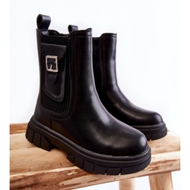 Botas de couro femininas Shelby pretas preto 1