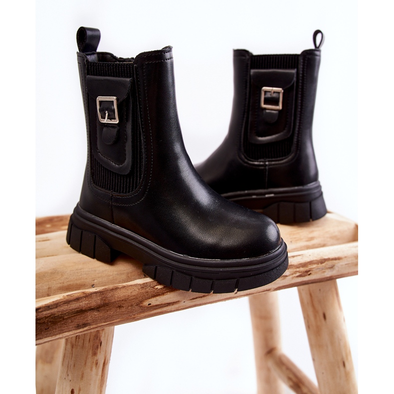 Botas de couro femininas Shelby pretas preto 2